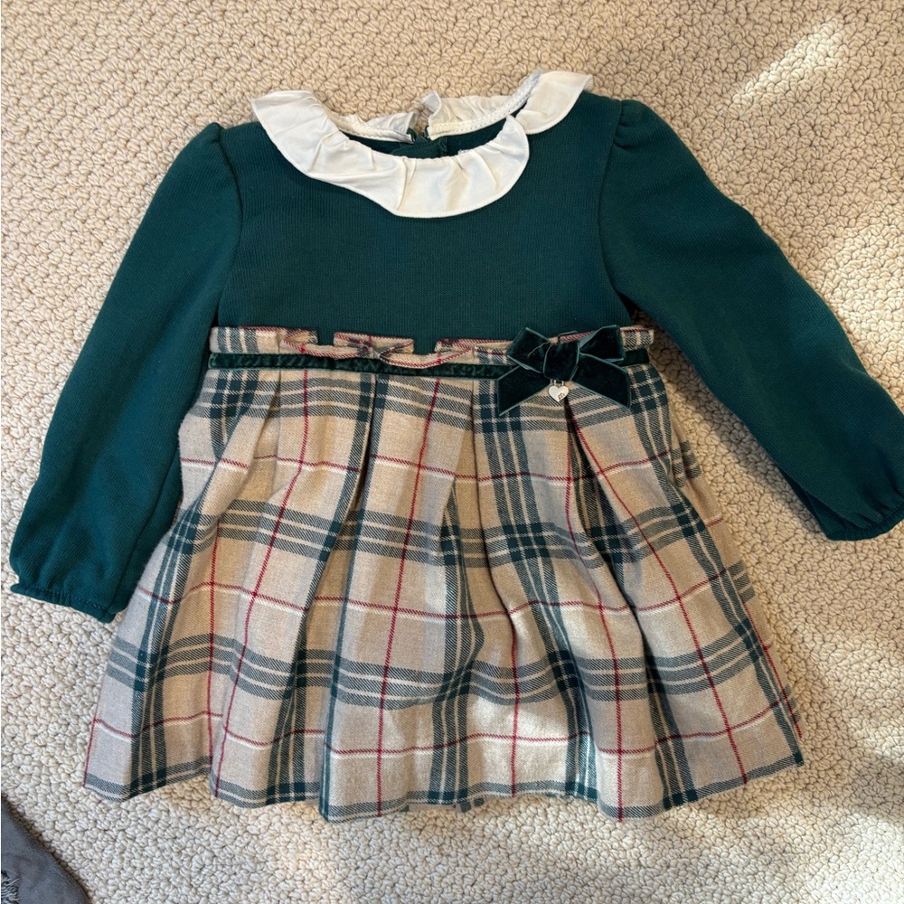 Mayoral Green and White Dress